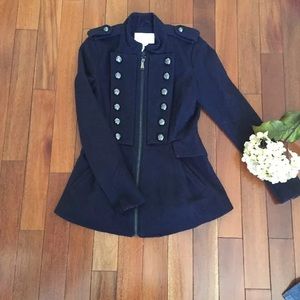 BCBGeneration Navy Military Style Jacket Coat XS